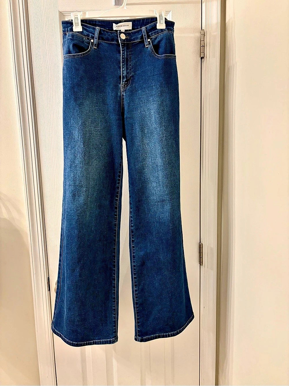 Risen Wide Leg Dark Wash Jeans